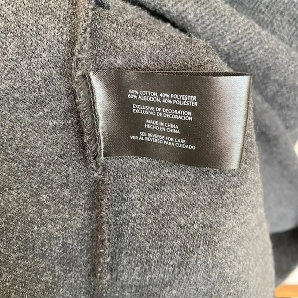 Banana Republic Dark Gray Mock Neck 1/4 zip Pullover - Medium